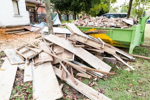 Professional waste clearance service at work